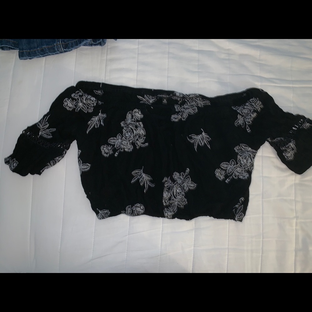 Off the shoulder crop top